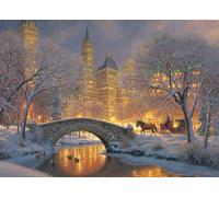 Cobble Hill 500 Piece Puzzle - Winter in The Park - Sample Poster Included