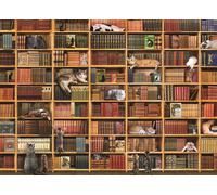 Cobble Hill Cat Library Jigsaw Puzzle (1000 Pieces)