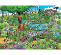 Cobble Hill 1000 Piece Puzzle - DoodleTown: Par for The Course - Sample Poster Included