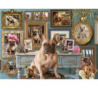 Cobble Hill 500 Piece Puzzle French Bulldog Including Puzzle Poster for Adults and Children from 12 Years
