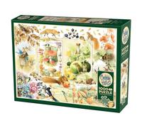 Cobble Hill Nature Journal: Autumn 1,000-Piece Jigsaw Puzzle (40312), Fall Scene by Artist by Marjolein Bastin, Random/Quirky Cut, Luxurious Textured Linen Paper Mounted on Recycled Premium Blue Board