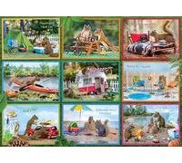 Cobble Hill Squirrels on Vacation Jigsaw Puzzle (1000 Pieces)