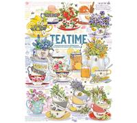 Cobble Hill Jigsaw Puzzle - Tea Time - 1000 Pieces - Sample Poster Included - Multicolor