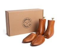 Cobbler's Choice Co. Finest Quality Men’s Boot Tree - Varnished Natural Wood, Timeless Design, Signature Finish, Brown, Brown, Large / Men's 10 - 11.5