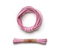 Cobbler's Choice Flat Waxed Cotton Laces - Durable for Boots & Shoes, Pink