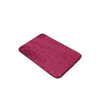 Cobblestone Bath Mat - Stone Textured, Rapid Water Absorbent, Non-Slip, Washable, Thick Soft and Comfortable Carpet for Bath For Bathroom(Red,50cmx80cm)