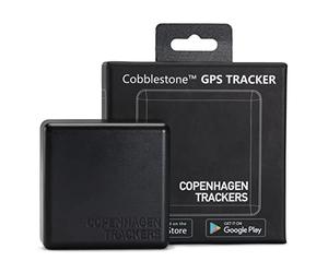 Cobblestone GPS Tracker - Made in Denmark, €0/month, no SIM costs, 4-6 years running time without charging, waterproof GPS, free app, GPS tracker for car, bike, etc. Black