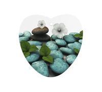 Cobblestone Zen Flowers Car Air Freshener Hanging, Long Lasting Scented Car Aromatherapy Tablets, Love form Fragrance Scented Cards for Vehicles, Bedroom, Wardrobe White-style