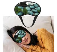 Cobblestone Zen Flowers Eye Mask for Sleeping Soft Satin Sleep Shade Cover Blindfold with Elastic Strap Travel Nap Blackout Eye Shade Cover for Women Men