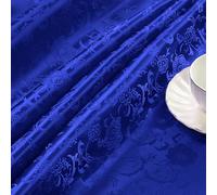 Cobedzy Royal Blue Satin Fabric by The Yard - 5 Yards 60 Inches Wide Shiny Satin Jacquard Fabric Luxurious Satin for DIY Crafts and Clothing Making