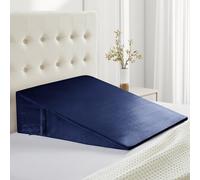 Cobedzy Satin Wedge Pillow Case Cover, Navy Blue Silky Wedge Pillowcase Removable & Machine Washable Cases with Zipper, 24"x24"x10.5"(Pillow Not Include)