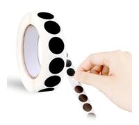 Cobee 0.5 Inch Black Round Stickers - 1000 Pcs Dot Labels, Blank Circle to Write On, Writable for Classroom Office