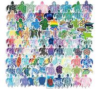 cobee 100 Pcs Sea Turtle Stickers, Colorful Ocean Stickers Summer Waterproof Stickers Ocean Turtle Decals for Refrigerator, Water Bottles, Laptop, Luggage, Skateboard, Guitar Decorations