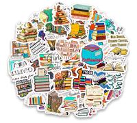 cobee 100PCS Book Stickers, Bookish Reading Stickers Vinyl Waterproof Cute Reading Stickers Gift for Kindle Book Lovers Water Bottle Laptop Phone Case Binder