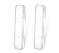 cobee 2 Pcs Travel Utensils Holder with Lid, Portable Flatware Box Tableware Storage Case Simple Utensil Holder Chopstick Case Spoon Case Fork Holder for Camping, Trip Cutlery Kit(Transparent,)