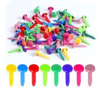 cobee 200 Pcs Split Pins, Multicolor Metal Paper Fasteners Mini Brads Round Brads Pastel Metal Split Pin Craft Pins for Scrapbooking Stamping Paper Cards Photo Walls Craft Art DIY Office