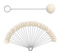 cobee 25Pcs Wool Daubers, Ball Brush Leather Dye, Leathers Working Tools Shoe Shine Sponge, Dauber Dyeing Applicator for DIY Crafts Projects Leather Dying(Style B)