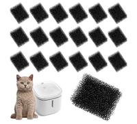 cobee 30 Pcs Pet Fountain Replacement Filter, Black Replaced Foam Filters 4 * 3 * 1cm Filter Sponge, Square Small Sponge Filters Compatible With Wireless Pump Pet Water Fountain For Cat And Dog