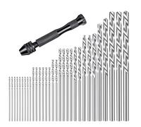 cobee 31 Pcs Hand Drill Bit Set, Micro Twist Drill Bits with 0.5-3mm Precision Pin Vise Drills Precision Pin Vise Hand Drills Set for Delicate Manual Work Craft Carving DIY Woodworking