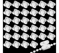 Cobee 40 Pcs Roller Blind Cord Connector Clips, Replacement Pull Ball Chain Connector Fits, Plastic Vertical Clips Blind Fittings for 4.5mm Roller, Roman, and Vertical Blinds