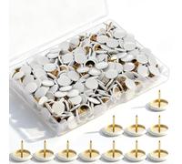 cobee 400 PCS White Drawing Pins Kit, Metal Round Head Thumbtacks