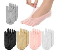 Cobee 5 Pairs Toe Socks for Bunions, No Show Five Finger Socks Low Cut Toe Separator Sock Breathable Toes Alignment Sock for Women