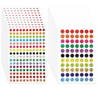 cobee 5060 Pcs Shiny Circle Dot Sticker, Color Coding Labels Laser 16 Colors Dot Sticker, Small Round Stickers 1/4" Planner Stickers for Behavior Chart Classroom Office Home Planner Art DIY
