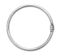 cobee 5cm Loose Leaf Binder Rings, 12pcs Book Loose Leaf Binder Ring Silver Metal Rings Keychain Index Cue Cards Revision Cards for School Home or Office