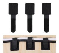 cobee 60 Pcs Under Desk Cable Management, Hook and Loop Cable Ties Reusable Wire Organizer for Cords Adhesive Cables Clips Adjustable Sticky Cord Organizer for TV PC Laptop Desktop(3 x 9cm,Black)