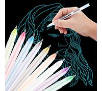 cobee 9 Colors Gel Pen Set, 0.8mm Fine Point Rollerball Pens Line Drawing Gel Ink Pens Archival Ink Fine Tip Sketching Pen for Black Paper Drawing Illustration Card Making