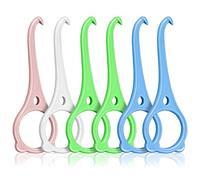 cobee Aligner Removal Tool, 6 Pcs Invisible Tooth Removal Aligner Chewies Removal Tool Kit Aligner Tooth Hook Oral Corrector Retainer Remover for Invisible Braces Tooth Oral Care(Bear-Shape, 4 Colors)