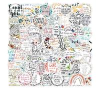 cobee Bible Stickers, 100PCS Jesus Christian Stickers Bible Verse Sticker Vinyl Waterproof Sticker Inspirational Decals for Water Bottle Laptop Skateboard Luggage