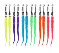 cobee Cat Wand Toy, Worms Toys Replacement with Bells, Replacement Refill Furry Tail Worm Interactive Cat Chaser Toys, Kittens Wand Refills Attachments for Kitten Training Exerciser Accessories(12pcs)