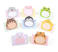 cobee Cute Animal Sticky Notes, 8 Pack Kawaii Animal Self-Stick Notes Cartoon Markers Flags Cute Shapes Self-Stick Memo Pads Students Home Office Roommates Gifts Tab Supplies 160 Sheets