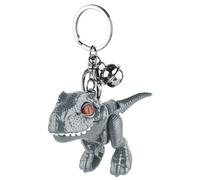 Cobee Cute Dinosaur Keychain, Kawaii Cartoon Gift Key Chain Movable Dinosaur Car Keychains for Women Men Backpacks (Grey)