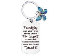 Cobee Cute Friendship Gift Keychain for Women, Best Friend Keyring Funny Inspirational Key Chain Motivational Keychain for Female Friend Birthday Christmas Gifts