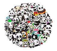 cobee Cute Panda Stickers, 100Pcs Vinyl Panda Decals Decorative Cartoon Stickers Waterproof Animal Sticker DIY Decorations for Laptop Water Bottles