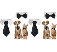 cobee Dog & Cat Tuxedo Collar Bow Tie, 2 Pcs Adjustable Dog Cat Bow Tie (Pack of 2)