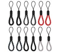 Cobee Finger Lanyard Small Wrist Strap, 4.72inch Adjust Finger Wrist Neck Lanyards Nylon Finger Strap Portable Finger Lanyard Hand Strap for Mobile Phone Camera Keys USB Flash Drives(6 Colors, 12 Pcs)