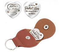 Cobee Love Heart Pocket Hug Token, Long Distance Relationship Gifts Thinking of You Present Gifts Relationship Keepsake Little Pocket Hug Isolation Gifts for Family Friends(A Little Heart)
