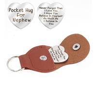 Cobee Love Heart Pocket Hug Token, Long Distance Relationship Gifts Thinking of You Present Gifts Relationship Keepsake Little Pocket Hug Isolation Gifts for Family Friends(Nephew)