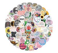 Cobee Mental Health Awareness Stickers, 100 Pcs Mental Health Matters Decal Waterproof Vinyl Sticker Inspirational Stickers Laptop Water Bottle Decals for Nurse Teacher Kids Teen