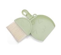 cobee Mini Dustpan and Brush Set, Small Broom and Dustpan Cleaning Set | Portable Table Top Brush Set Dining Table Crumb Sweeper Cleaning Tools with Soft Bristles Sweeper Dust Pan for Office(Green)