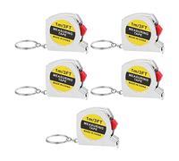 cobee Mini Tape Measure with Keychain, 1 Meter/ 3 Feet Retractable Measuring Tape Portable Small Measurement Tape Slide Lock Tape Measure 5 Pcs