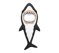 Cobee Shark Bottle Openers, Creative Shark Fridge Magnet Cartoon Ocean Animal Beer Bottle Opener Portable Shark Corkscrew Refrigerator Magnet Cute Kitchen Tool for Bar Travel, 5.1" x 2.2"(Black)
