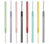 COBEE Silicone Sling, 8 Pcs Wrist Lanyards Assorted Color Phone Lanyard Straps Hand for USB Flash Drives, Wallet, Mp3, Mp4, Mini Cameras, Mobile Phones, 14.5+5cm/5.7+1.96inch