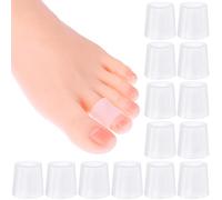 cobee Silicone Small Toe Sleeves, 14 Pieces Toe Caps Little Toe Protectors Feet Toe Guards Pinky Toe Covers Prevent Pain for Corns Toenails Blisters Ingrown