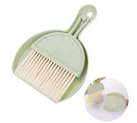 cobee Small Dustpan and Brush Set, Mini Dust Pan with Broom Set Hand Dustpan Portable Table Top Brush Table Crumb Sweeper Broom with Soft Bristles for Desk, Home, Kitchen Necessities(Green)