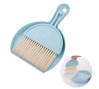 cobee Small Dustpan and Brush Set, Mini Dust Pan with Broom Set Hand Dustpan Portable Table Top Brush Table Crumb Sweeper Broom with Soft Bristles for Desk, Home, Kitchen Necessities(Blue)