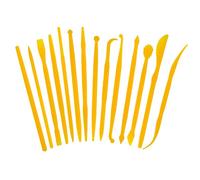 Cobee Small Plastic Clay Sculpting Tools, Mini Pottery Clay Carving Tools Double-Head Modelling Tools Polymer Clay Tools for Kids Beginners DIY Craft Cake Decorating(14 Pcs)